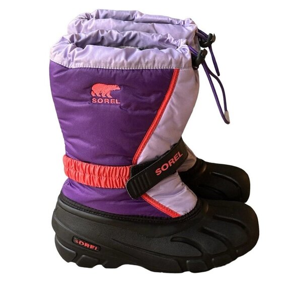 Sorel Snow Winter Boots Purple Pink Insulated 1425621559 Women's Size 5‎ - Picture 1 of 11